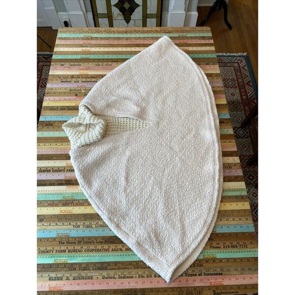 New ANTHROPOLOGIE Textured Sweater Poncho Wool Blend High Neck OS Cream $130 - Picture 15 of 16